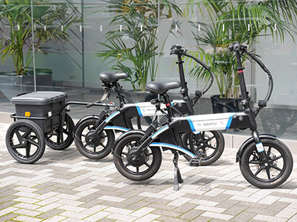 地区宅便と日祐が電動サイクルで配達、配送効率向上など狙い実証開始