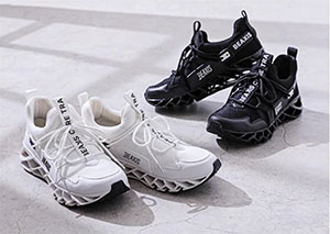 アメイズプラスのスニーカー、「体幹」訴求で好調　4回刷新し10万足以上を販売