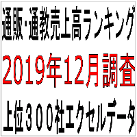 「第73回通販・通教売上高ランキング」(2019年12月調査・上位300社)