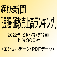 「第79回通販・通教売上高ランキング」(2022年12月調査・上位300社)