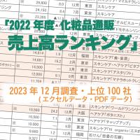 「2022年度化粧品通販売上高ランキング」(2023年12月調査・上位100社)