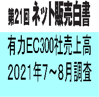 「第21回ネット販売白書」(2021年7～8月調査・ネット販売企業上位300社)